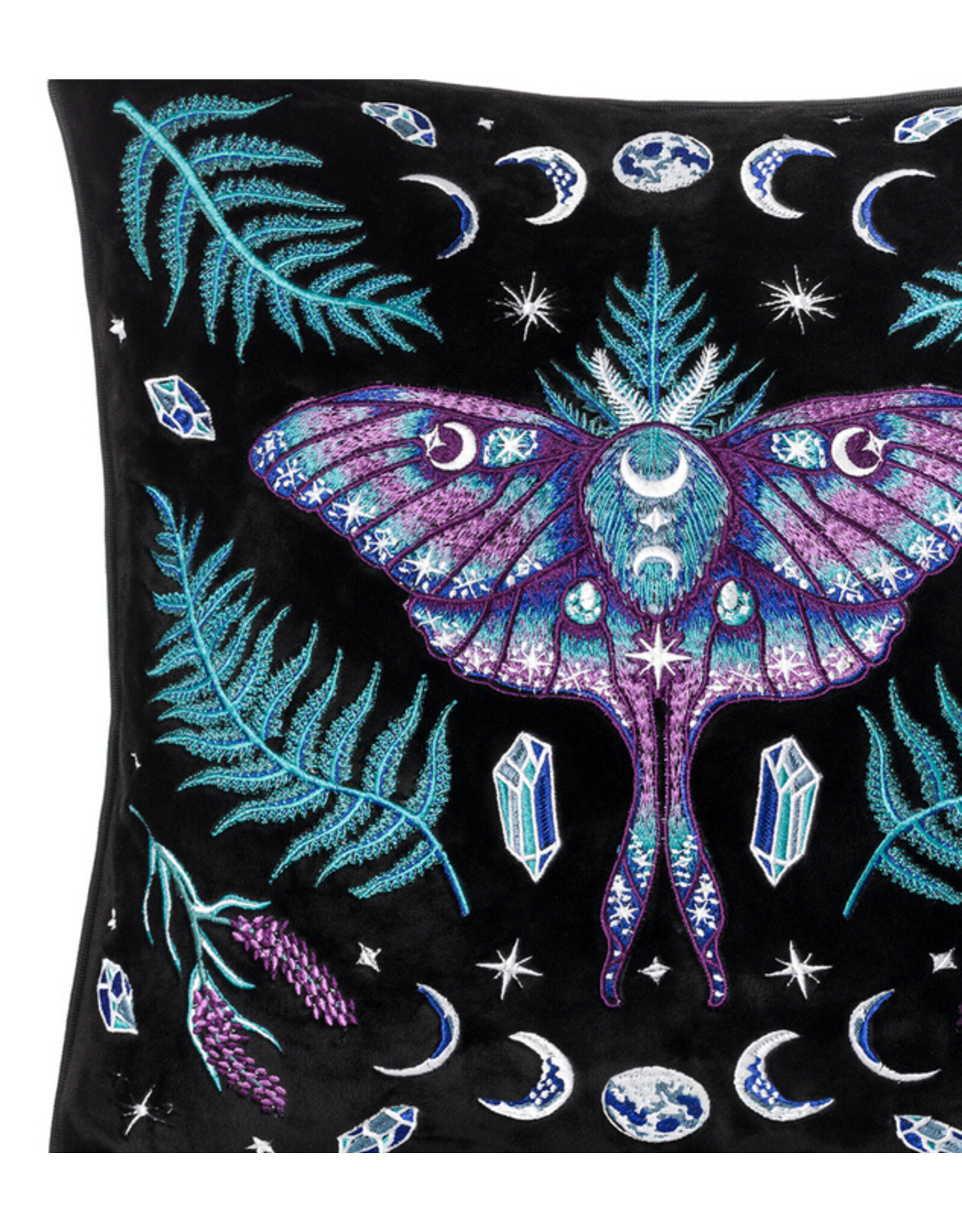 Restyle Miscellaneous - Enchanted Forest Fluwelen Kussensloop met borduurwerk