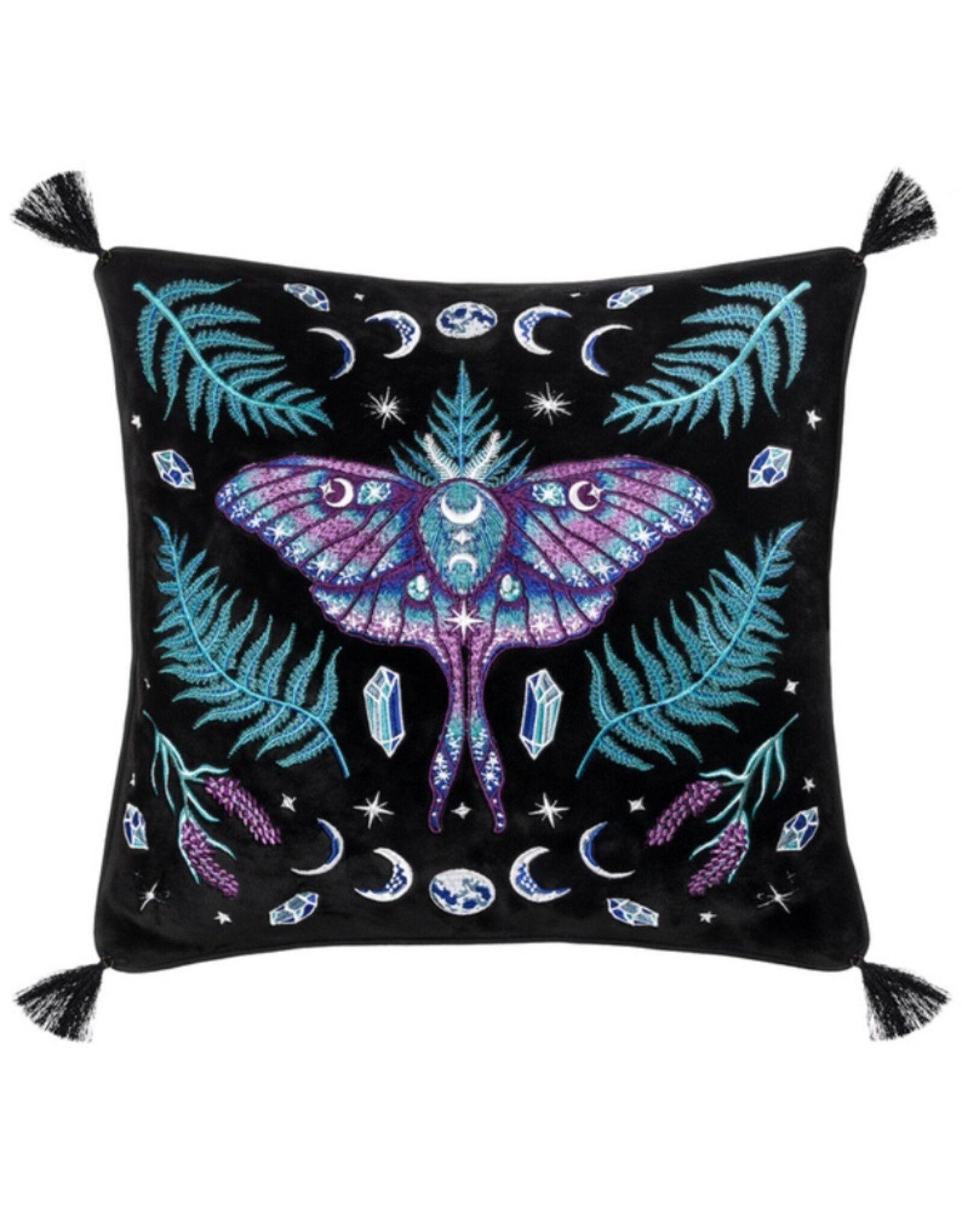 Restyle Miscellaneous - Enchanted Forest Fluwelen Kussensloop met borduurwerk