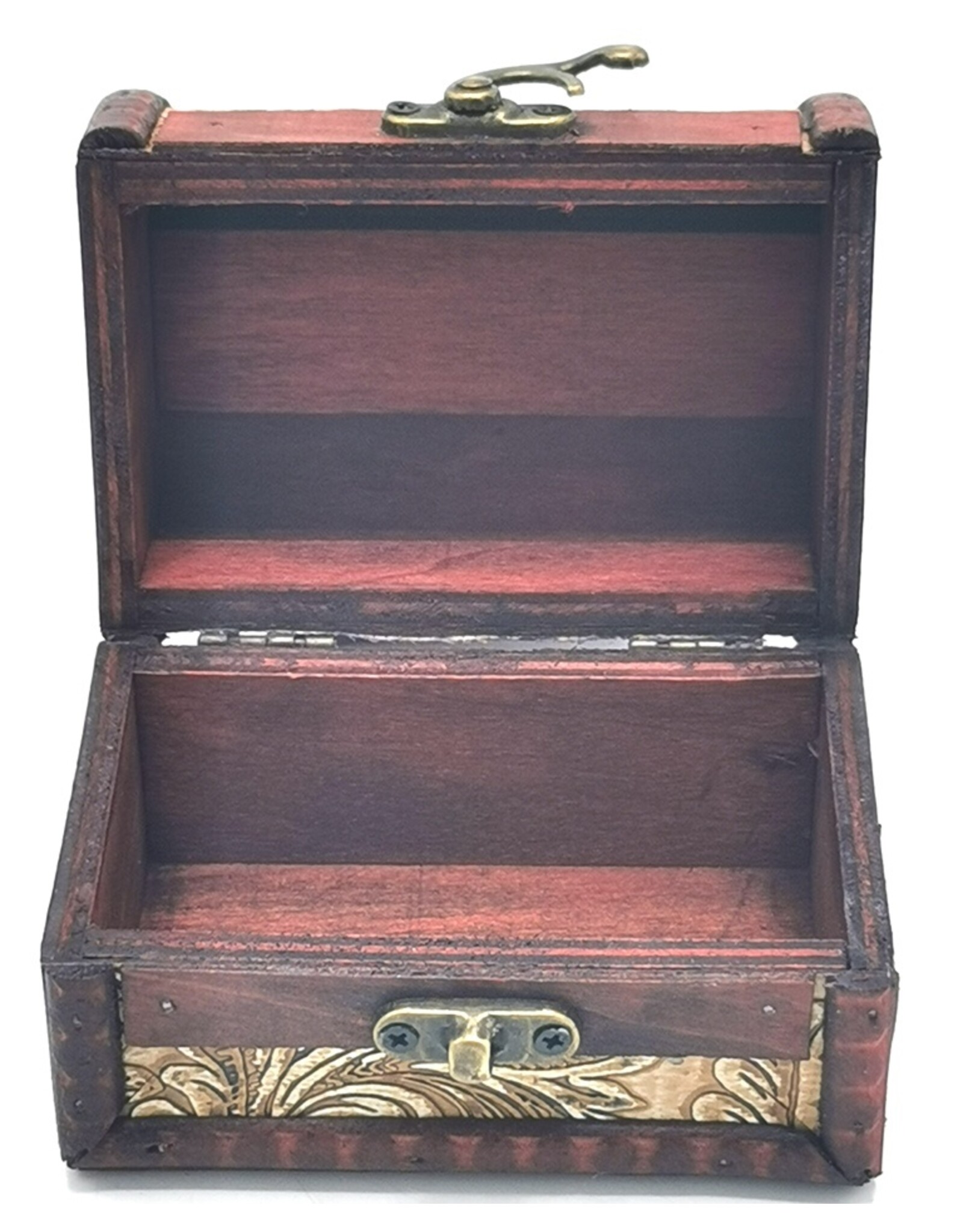 AWG Miscellaneous - Wooden Colonial Boxes  with Embossed Flowers set of 2