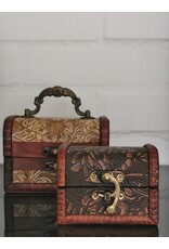 AWG Miscellaneous - Wooden Colonial Boxes  with Embossed Flowers set of 2