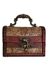 AWG Miscellaneous - Wooden Colonial Boxes  with Embossed Flowers set of 2