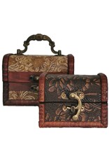 AWG Miscellaneous - Wooden Colonial Boxes  with Embossed Flowers set of 2