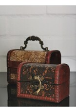 AWG Miscellaneous - Wooden Colonial Boxes  with Embossed Flowers set of 2