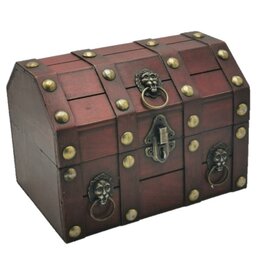 AWG Koloniale Schatkist met Leeuwenkop -  21x15,5x16cm