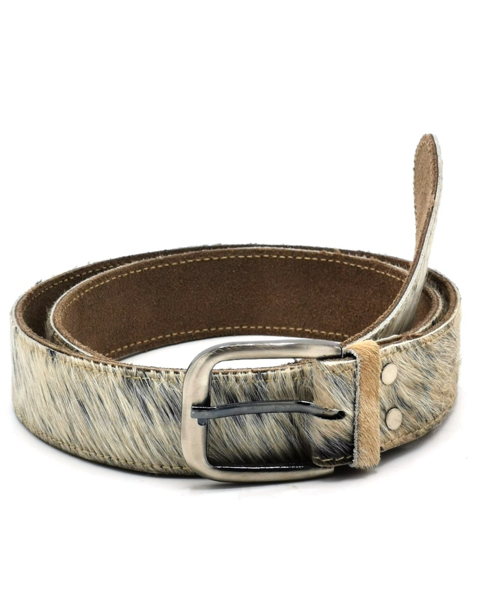 Trukado Leather belts and buckles - Cowhide Belt light grey - dark grey