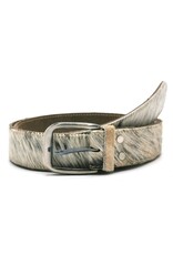 Trukado Leather belts and buckles - Cowhide Belt light grey - dark grey