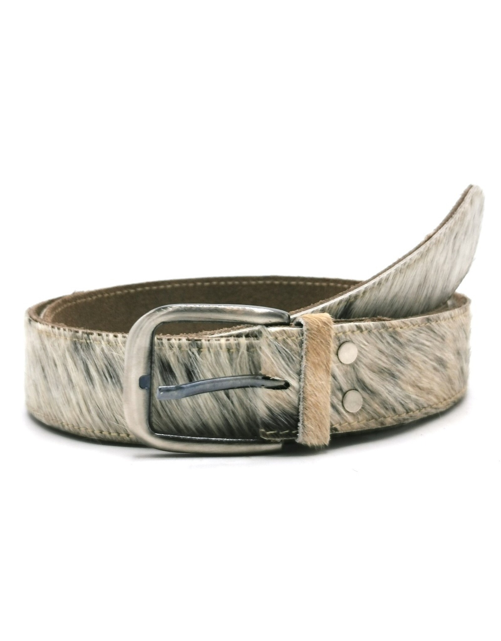 Trukado Leather belts and buckles - Cowhide Belt light grey - dark grey