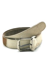 Trukado Leather belts and buckles - Cowhide belt Cream - brown 100cm