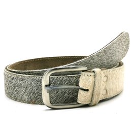 Trukado Cowhide belt Grey - beige 100cm