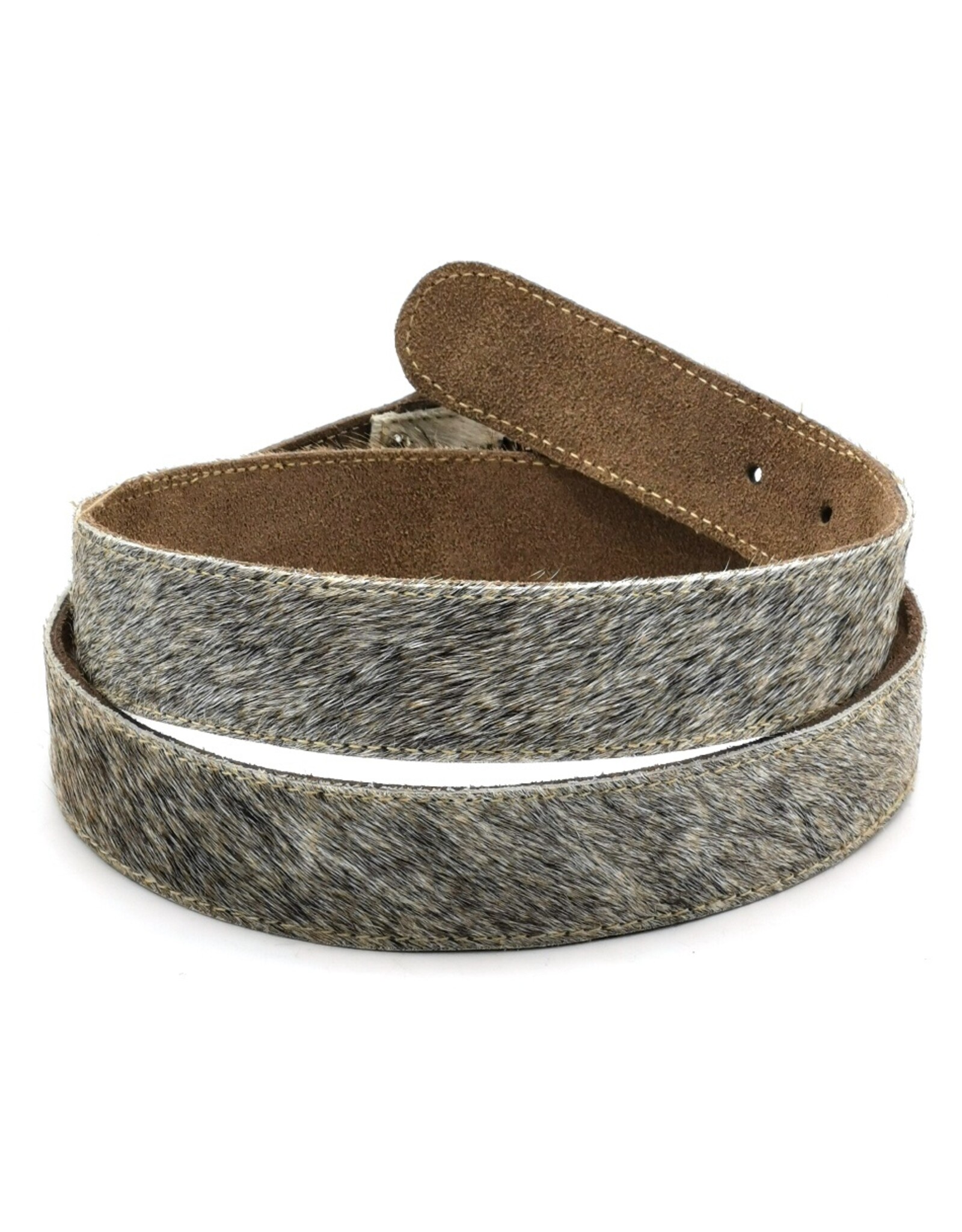 Trukado Leather belts and buckles - Cowhide belt Grey 105cm