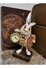 C&E Giftware Figurines Collectables - Rabbit with Clock figurine 26cm