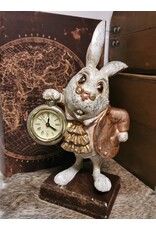 C&E Giftware Figurines Collectables - Rabbit with Clock figurine 26cm