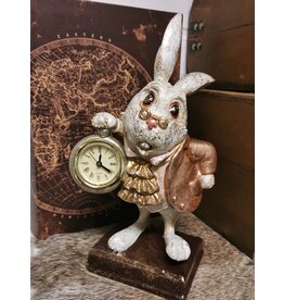 C&E Rabbit with Clock figurine 26cm