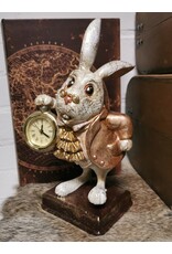 C&E Giftware Figurines Collectables - Rabbit with Clock figurine 26cm