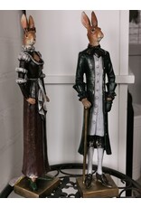 DS Giftware & Lifestyle - Mr and Mrs Hare figurine 32cm set of 2