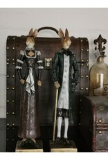 DS Giftware & Lifestyle - Meneer en mevrouw de Haas beeldje 32cm set van 2