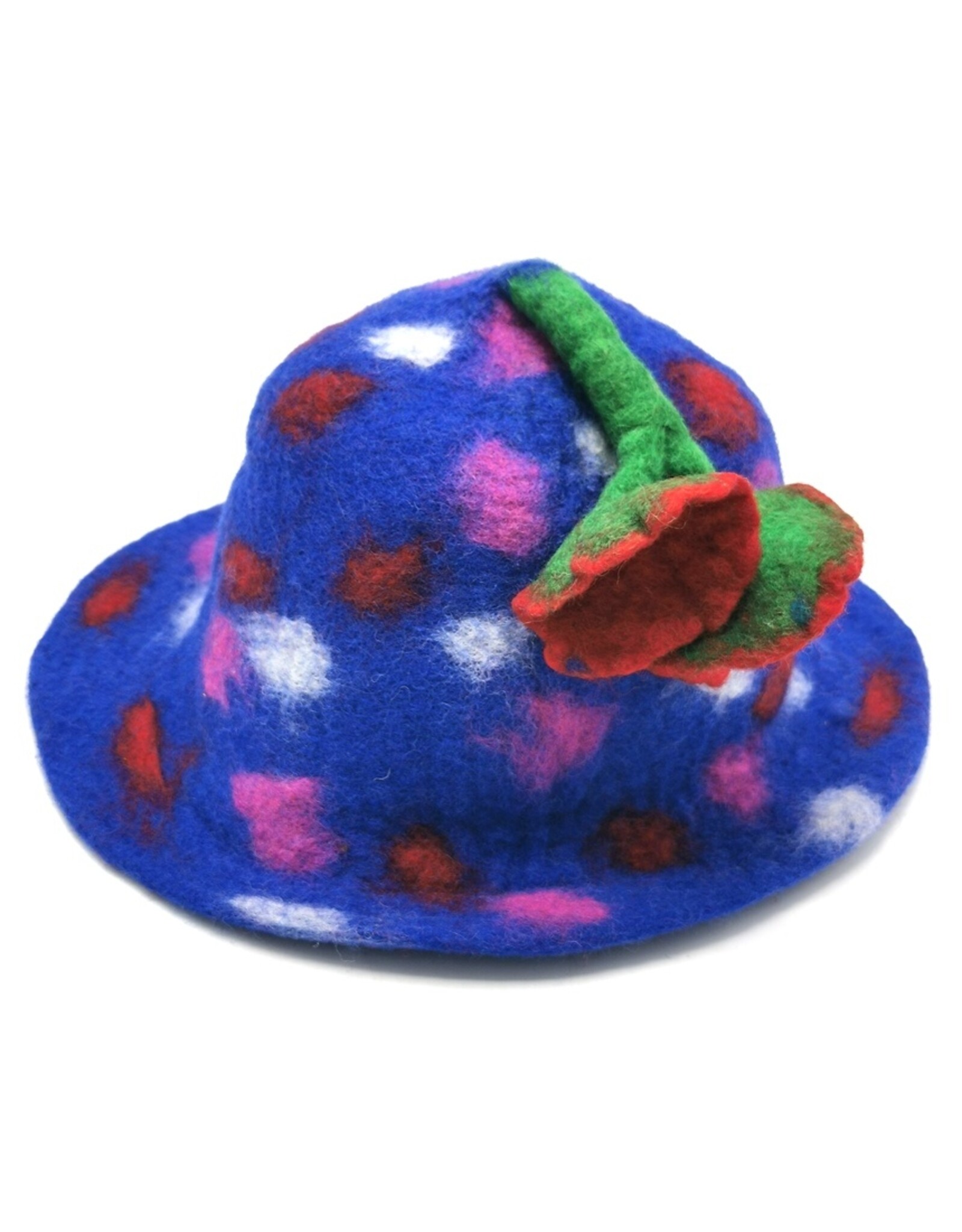 Trukado Miscellaneous - Vilten hoed - Sauna muts "Vrolijk op"  handgevilt, 100% wol