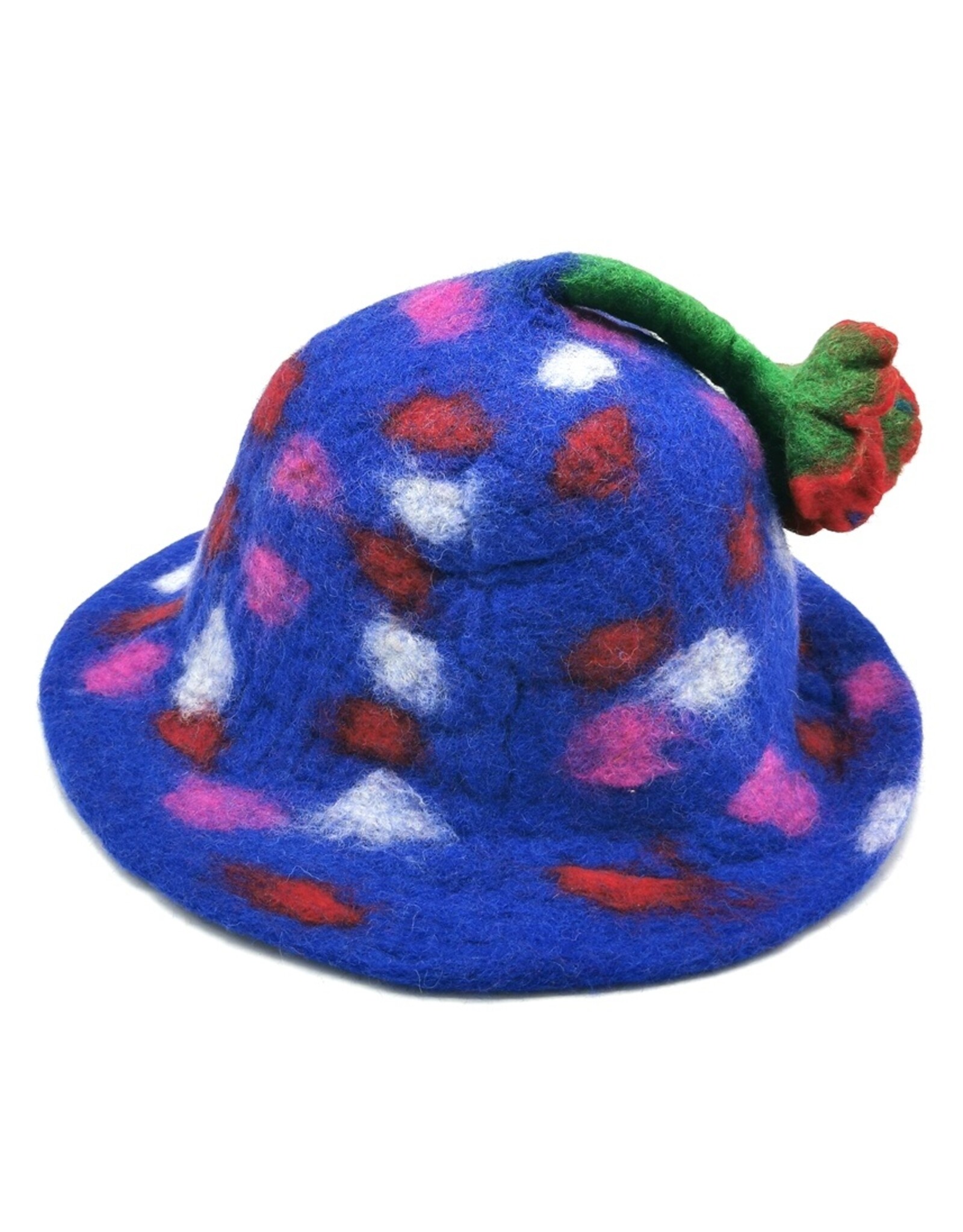 Trukado Miscellaneous - Vilten hoed - Sauna muts "Vrolijk op"  handgevilt, 100% wol