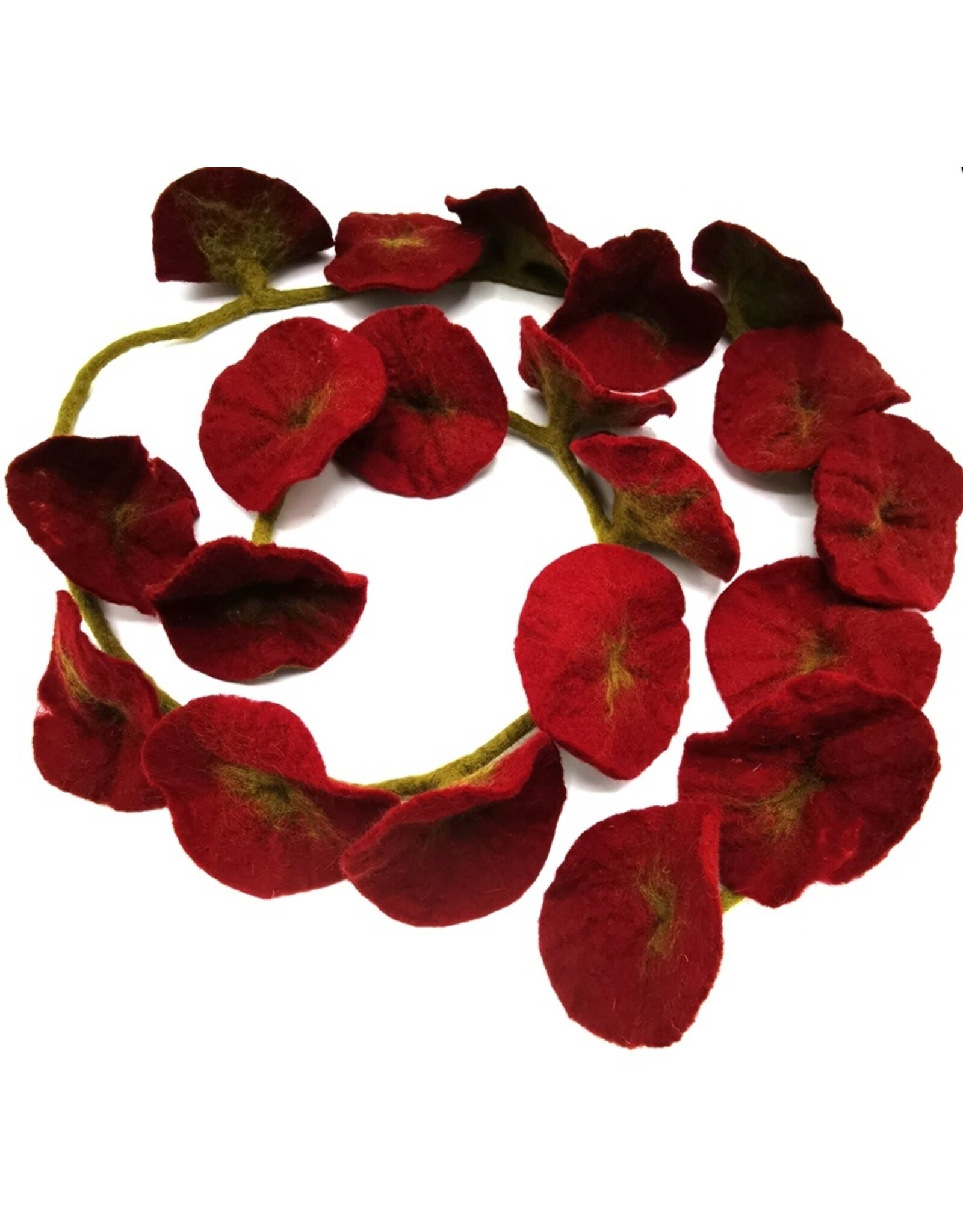 Trukado Miscellaneous - Felt Flowers Sling Dark Red handmade 180cm