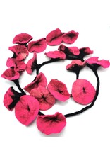 Trukado Miscellaneous -  Vilten Bloemen Slinger Flamingo, handgemaakt 180cm