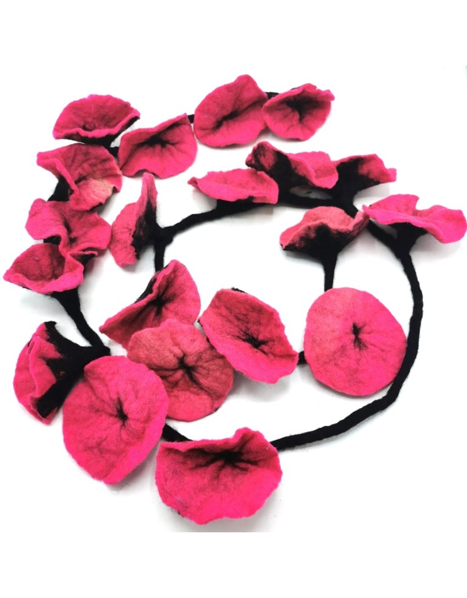Trukado Miscellaneous -  Vilten Bloemen Slinger Flamingo, handgemaakt 180cm
