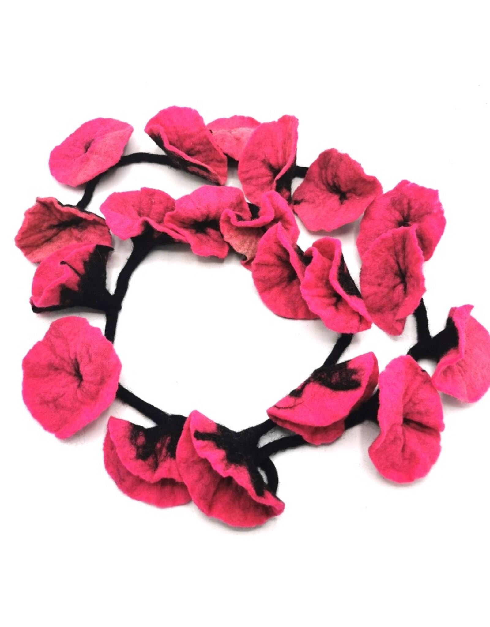 Trukado Miscellaneous -  Vilten Bloemen Slinger Flamingo, handgemaakt 180cm