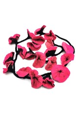 Trukado Miscellaneous -  Vilten Bloemen Slinger Flamingo, handgemaakt 180cm