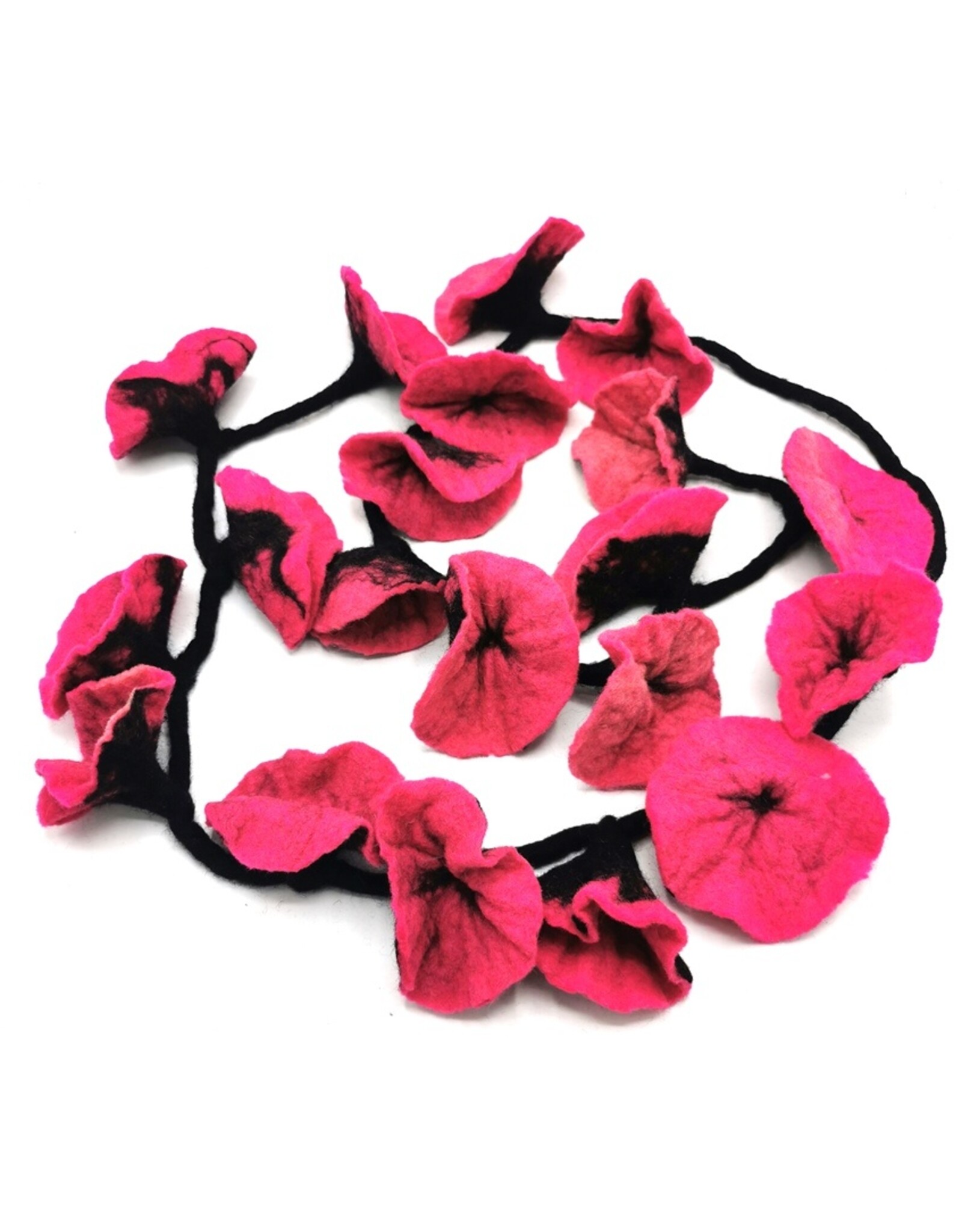 Trukado Miscellaneous -  Vilten Bloemen Slinger Flamingo, handgemaakt 180cm