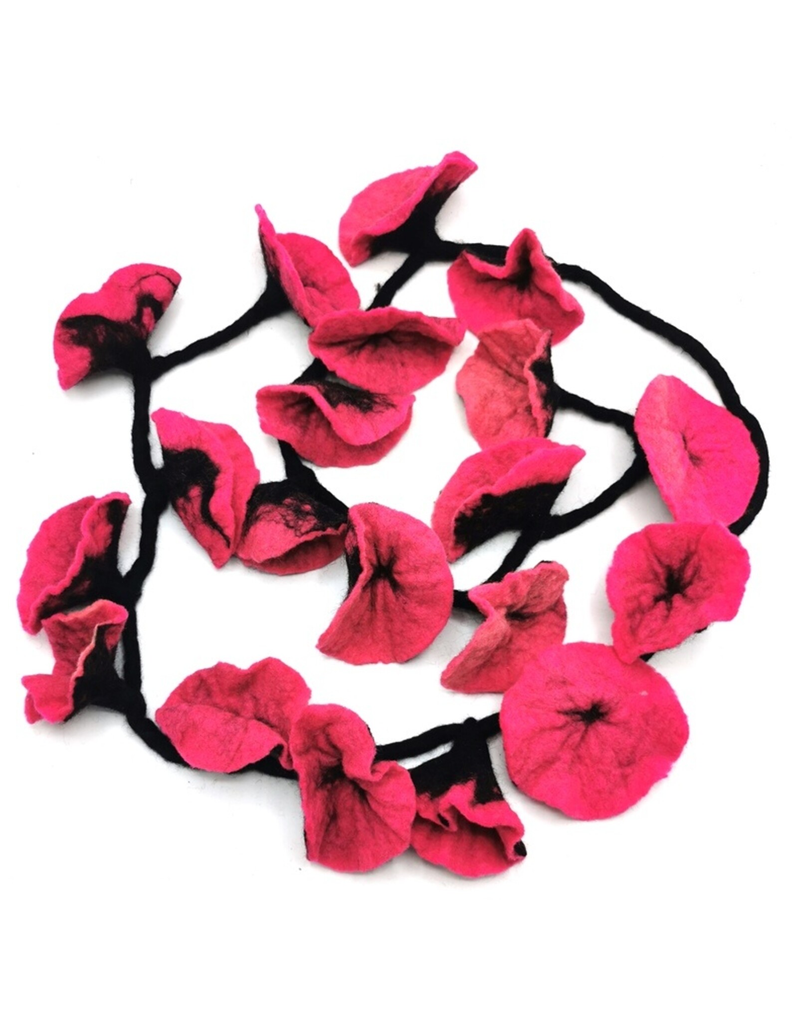 Trukado Miscellaneous -  Vilten Bloemen Slinger Flamingo, handgemaakt 180cm