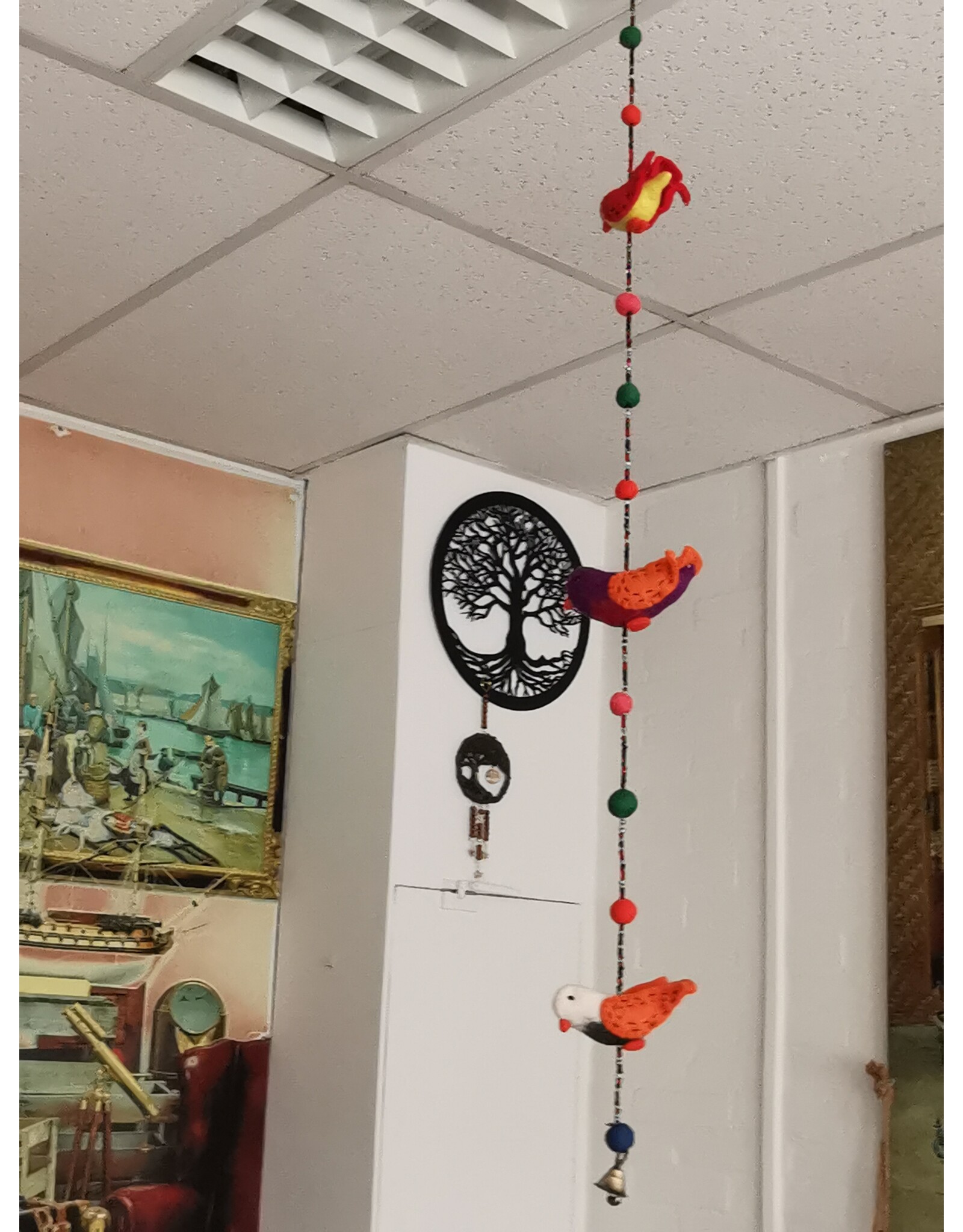Trukado Miscellaneous - Vilten Mobiel Vogeltjes handgemaakt, ca 100cm