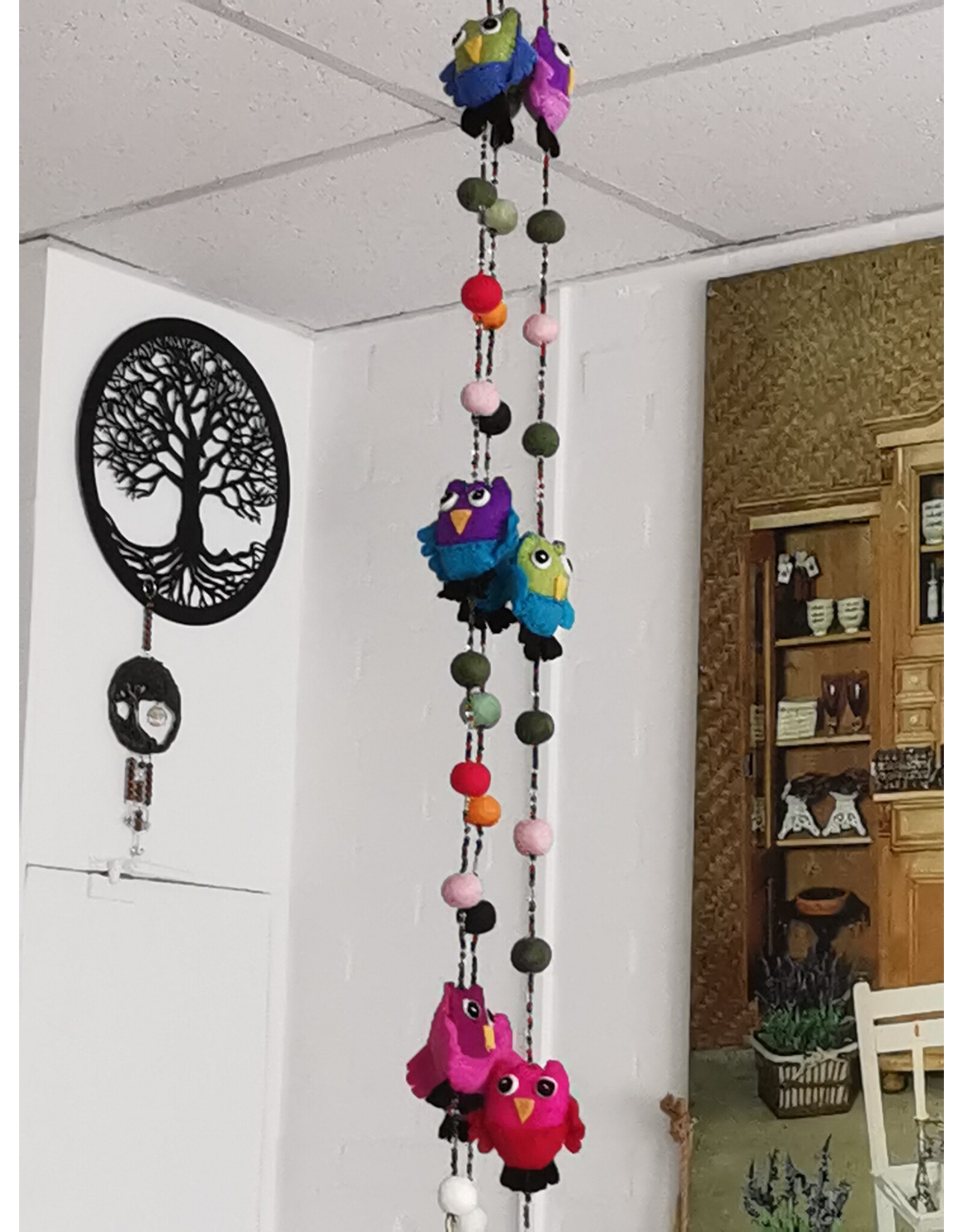 Trukado Miscellaneous - Felt Mobile Owls handmade, approx 100cm