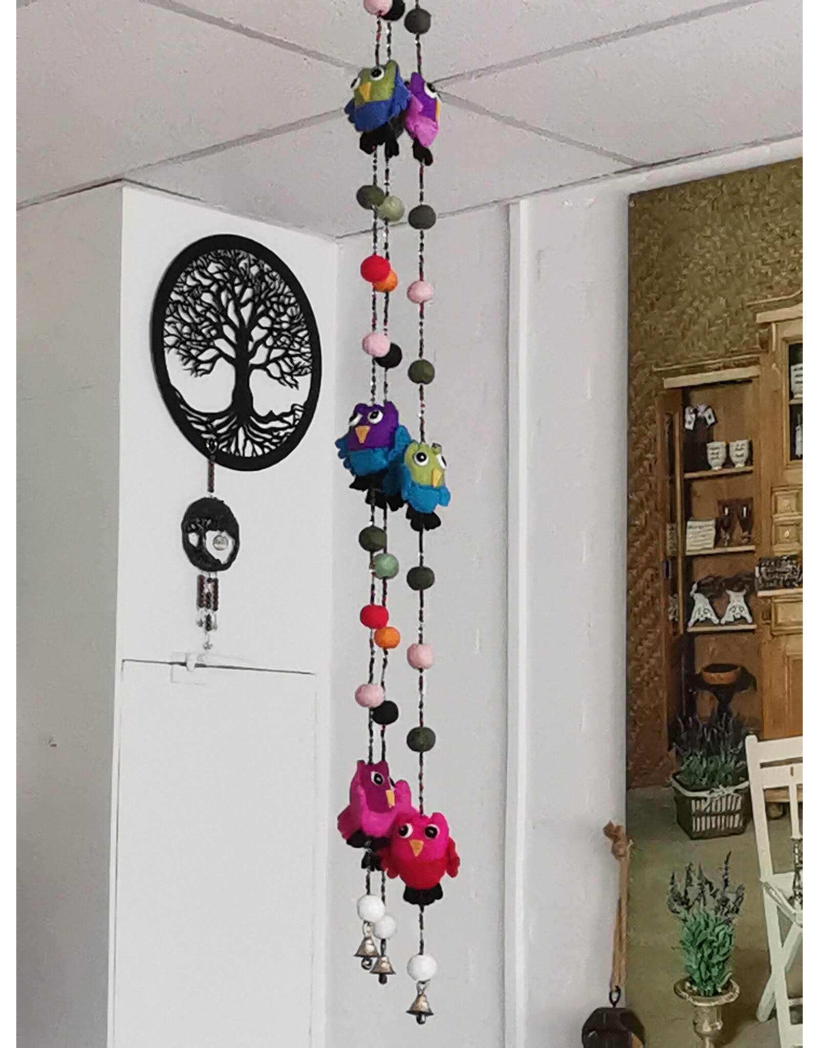 Trukado Miscellaneous - Felt Mobile Owls handmade, approx 100cm