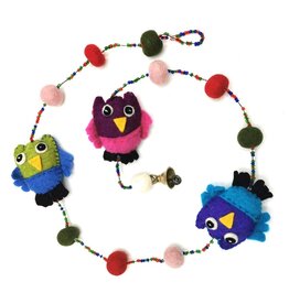 Trukado Felt Mobile Owls  handmade, approx 100cm