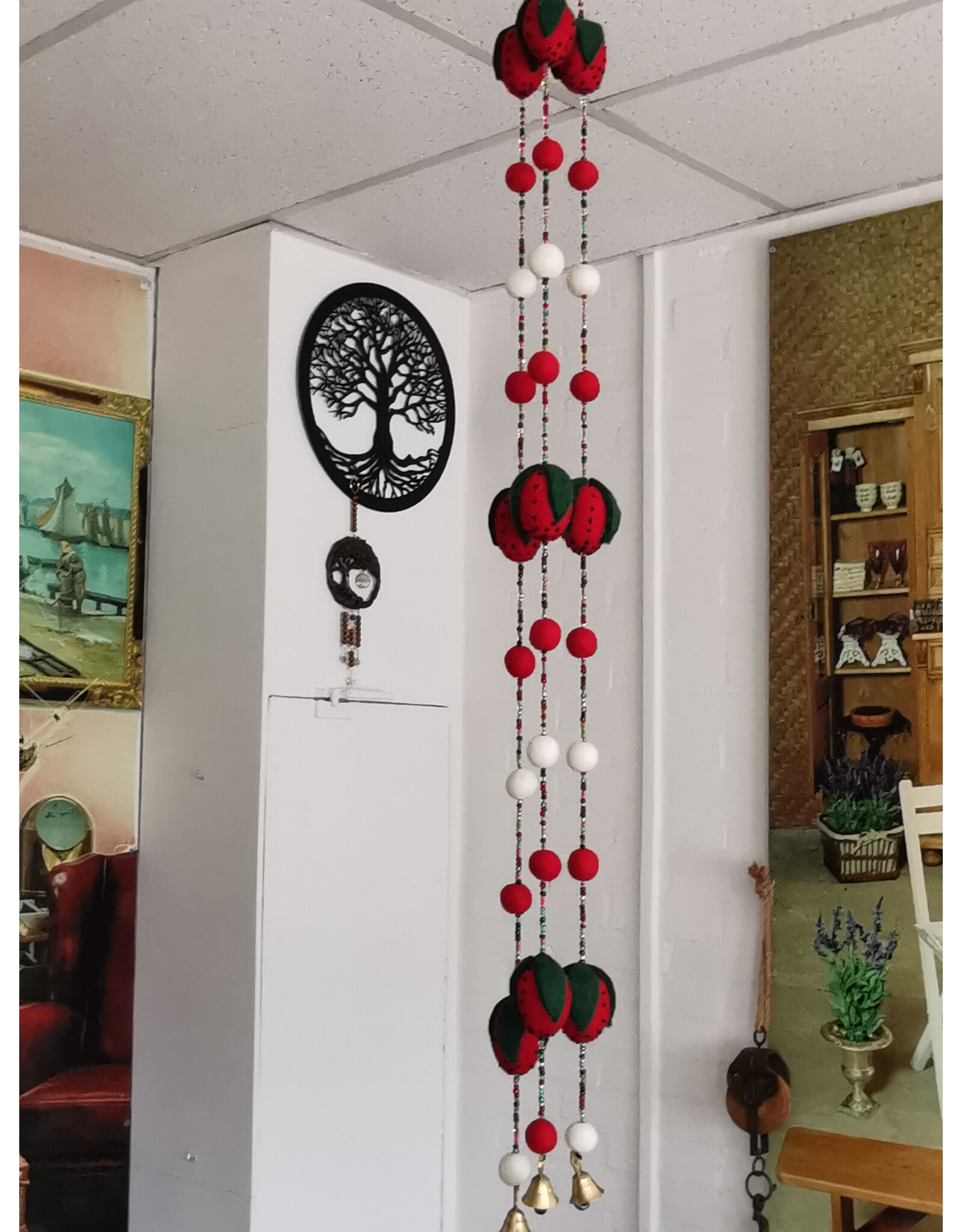 Trukado Miscellaneous - Felt Mobile Stawberry handmade, approx 100cm