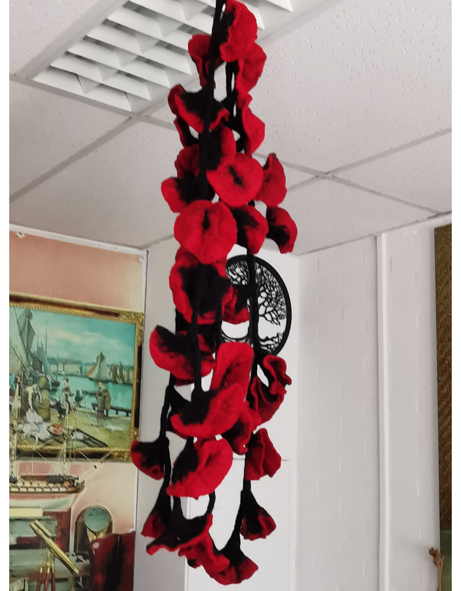 Trukado Miscellaneous - Felt Flowers Sling Carmen handmade 180cm
