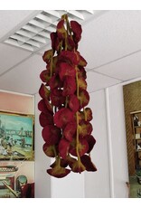 Trukado Miscellaneous -   Vilten Bloemen Slinger Donkerrood, handgemaakt 180cm