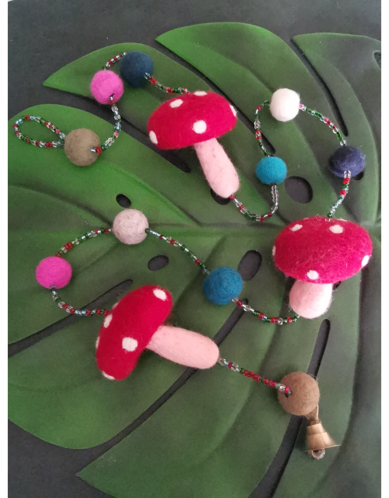 Trukado Miscellaneous - Felt Mobile Mushroom handmade, approx 100cm