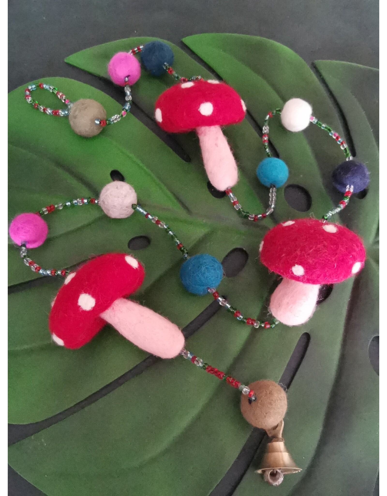 Trukado Miscellaneous - Felt Mobile Mushroom handmade, approx 100cm