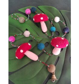 Trukado Felt Mobile Mushroom handmade, approx 100cm
