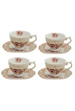 C&E Giftware & Lifestyle - Clayre & Eef Vintage Serviesset Engelse Stijl Porselein