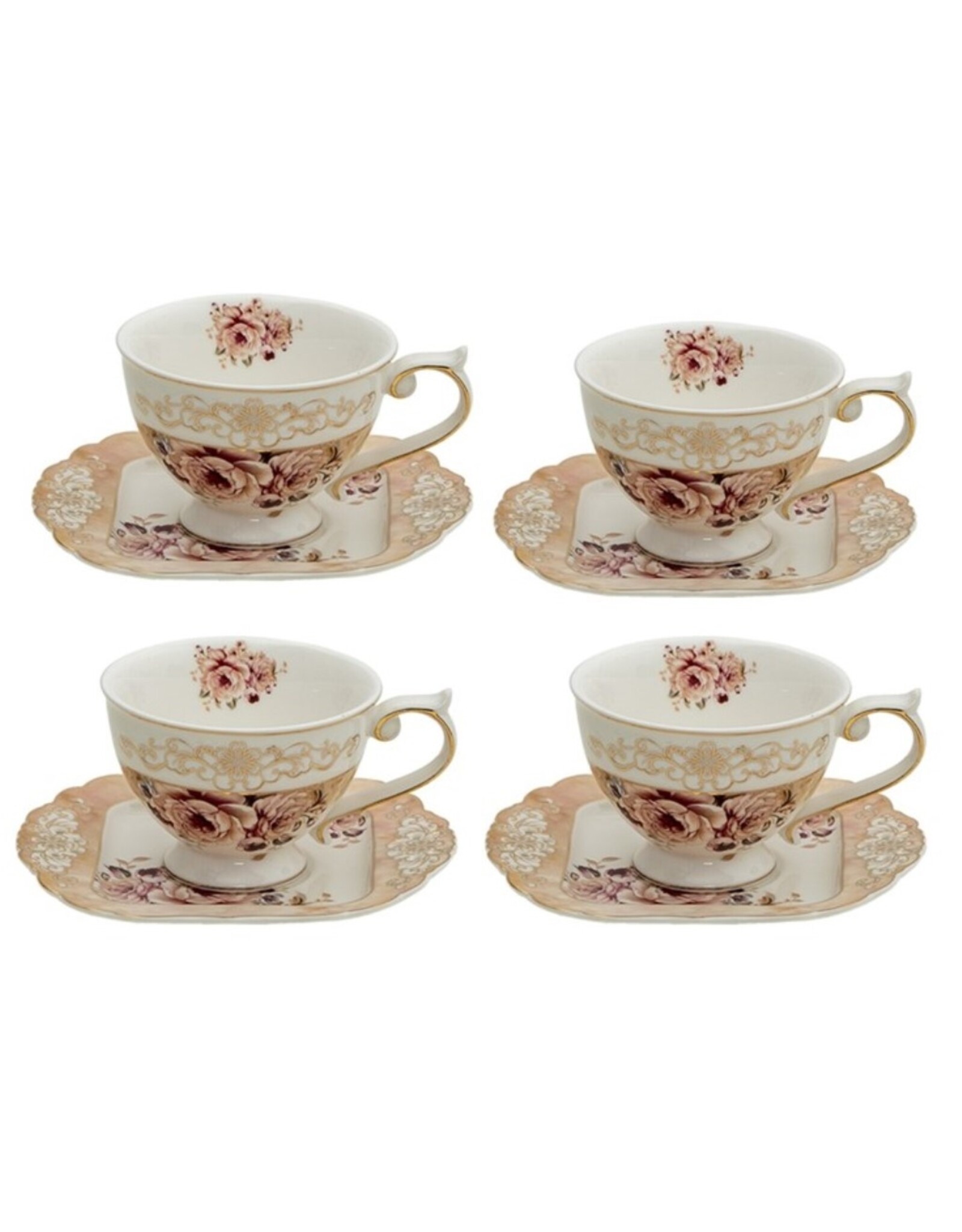 C&E Giftware & Lifestyle - Clayre & Eef Vintage Tableware Set English Style Porcelain