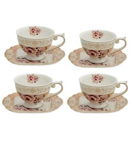 C&E Clayre & Eef Vintage Serviesset Engelse Stijl Porselein
