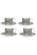 C&E Giftware & Lifestyle - Clayre & Eef Serviesset met Vogeltje en Bloemen