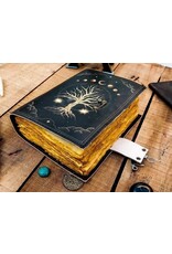 ONK Miscellaneous - Levensboom met Maanfases Leren Notitieboek 18x13cm