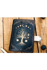 ONK Miscellaneous - Levensboom met Maanfases Leren Notitieboek 18x13cm