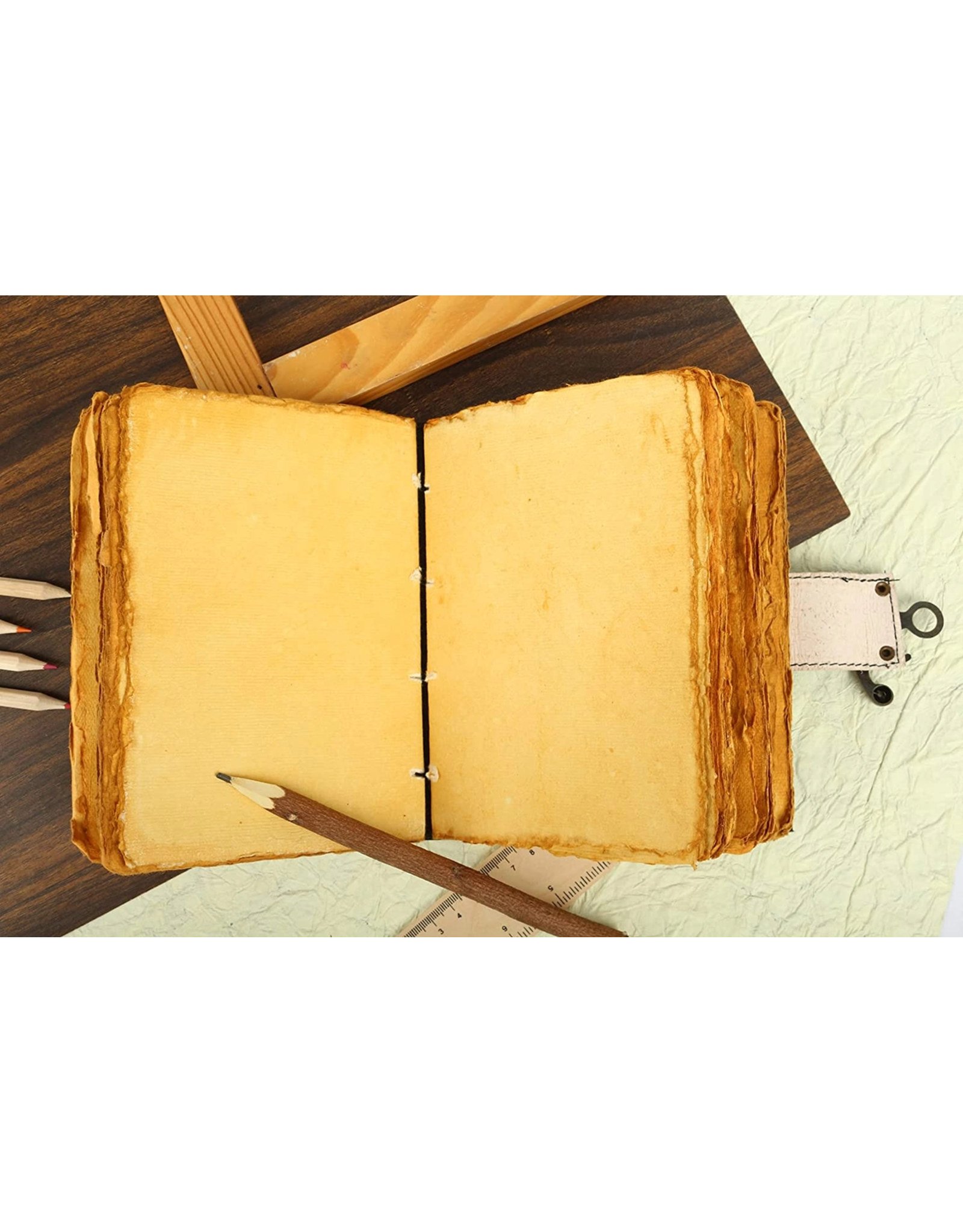 JM Handicrafts Miscellaneous - Grimoire Leather Journal The Lovers 18x13cm