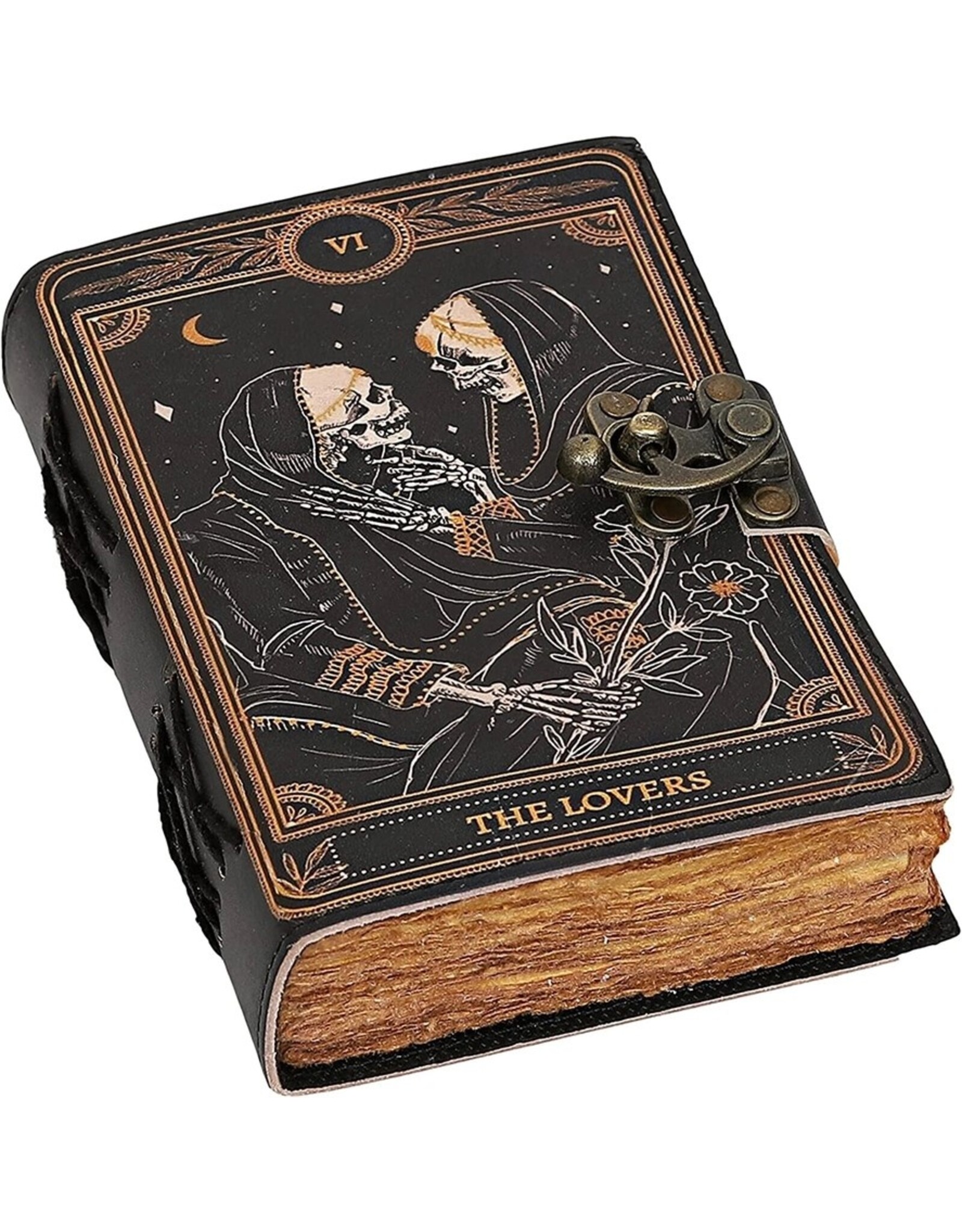 JM Handicrafts Miscellaneous - Grimoire Leather Journal The Lovers 18x13cm
