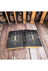 JM Handicrafts Miscellaneous - Grimoire Leather Notebook Moon Phases 18x13cm
