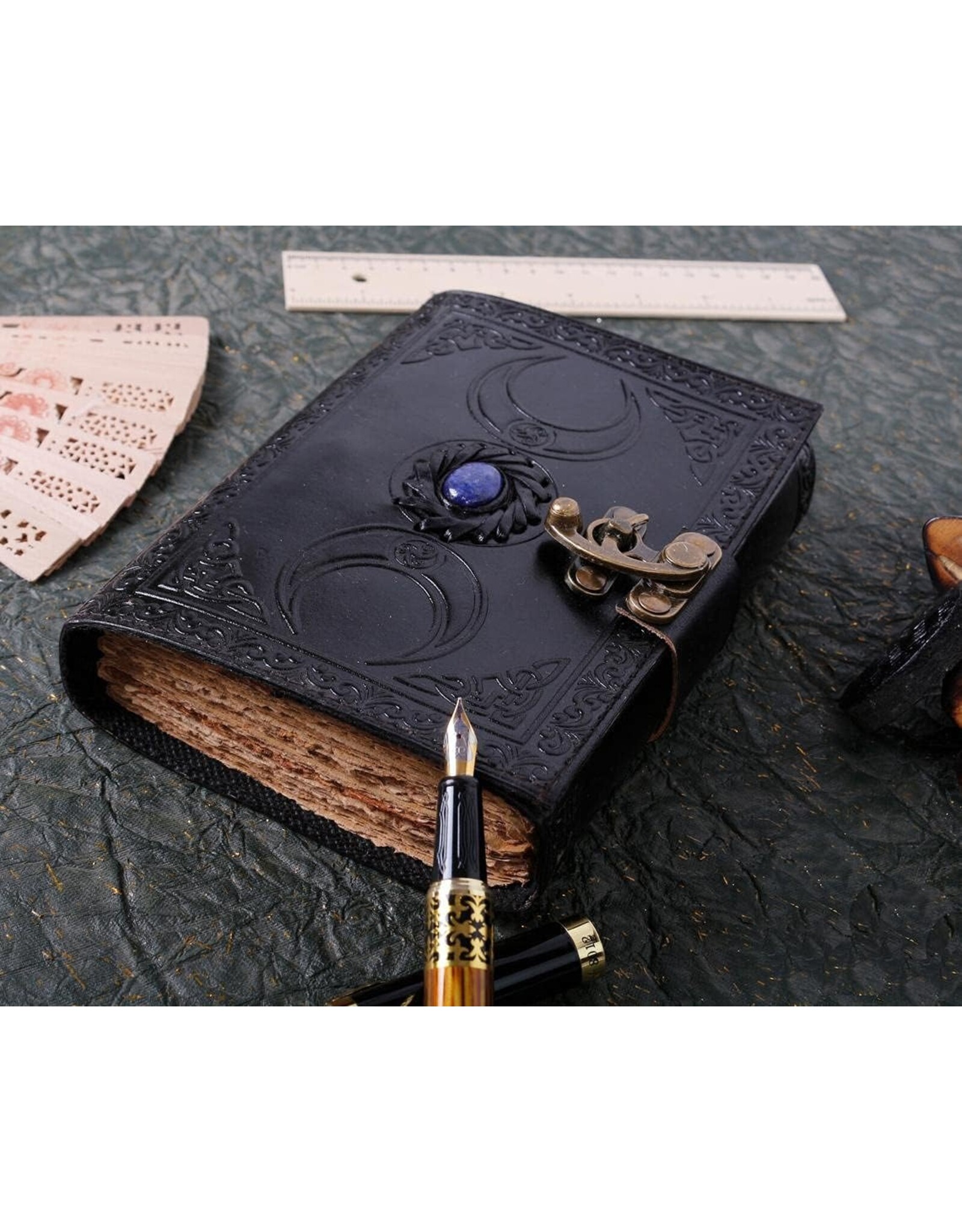 JM Handicrafts Miscellaneous - Celtic Triple Leren Notitieboek met reliëf 18x13cm