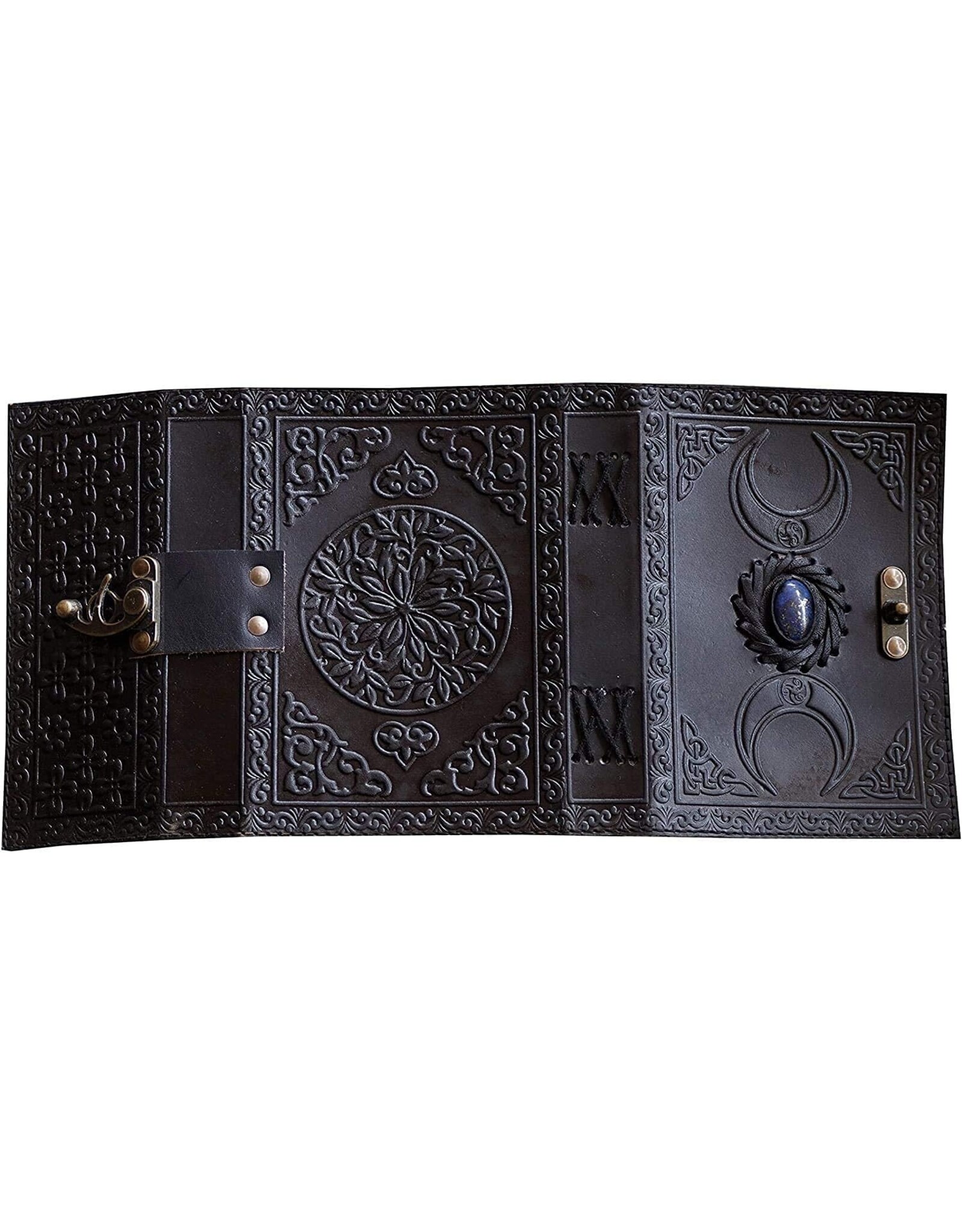 JM Handicrafts Miscellaneous - Celtic Triple Leren Notitieboek met reliëf 18x13cm